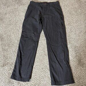 Outdoor Life Pants Mens 32x30 Black Nylon Cotton Hiking Workwear Cargo